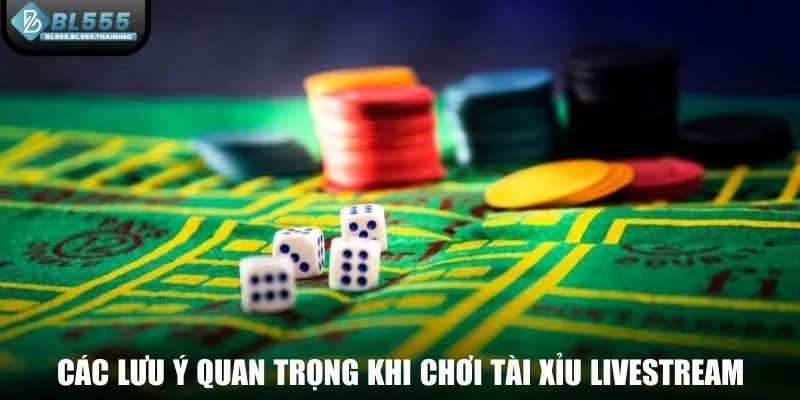 Các lưu ý quan trọng khi chơi Tài Xỉu Livestream