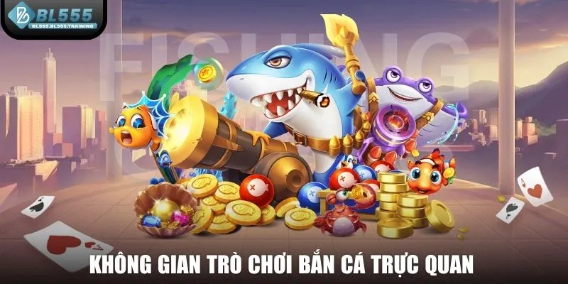 Không gian trò chơi bắn cá trực quan tại nhà cái uy tín