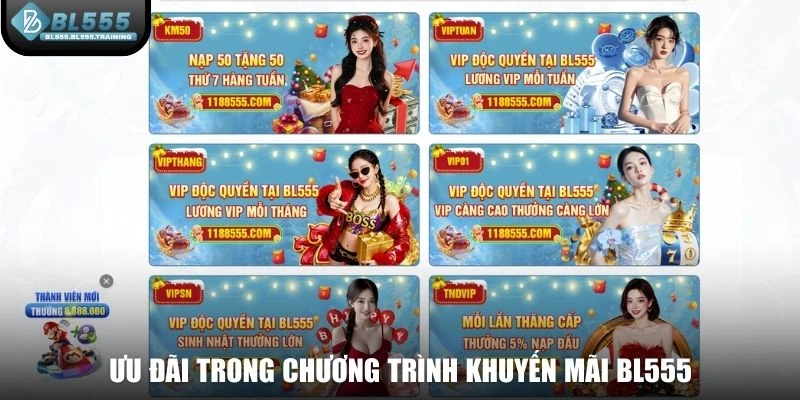 Ưu đãi trong chương trình khuyến mãi BL555